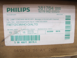 LOT TO INCLUDE: MISC. PHILIPS FLUORESCENT LIGHTING FIXTURES, BULBS, 1 GALLON PAINT LIDS, PANDUIT ZIP-TIES, SS BRUSHES, NWT CORROSION SAMPLER. LOADING & HANDLING FEE $15-4226